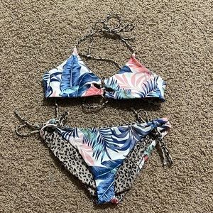 Reversible patterned swimsuit size small